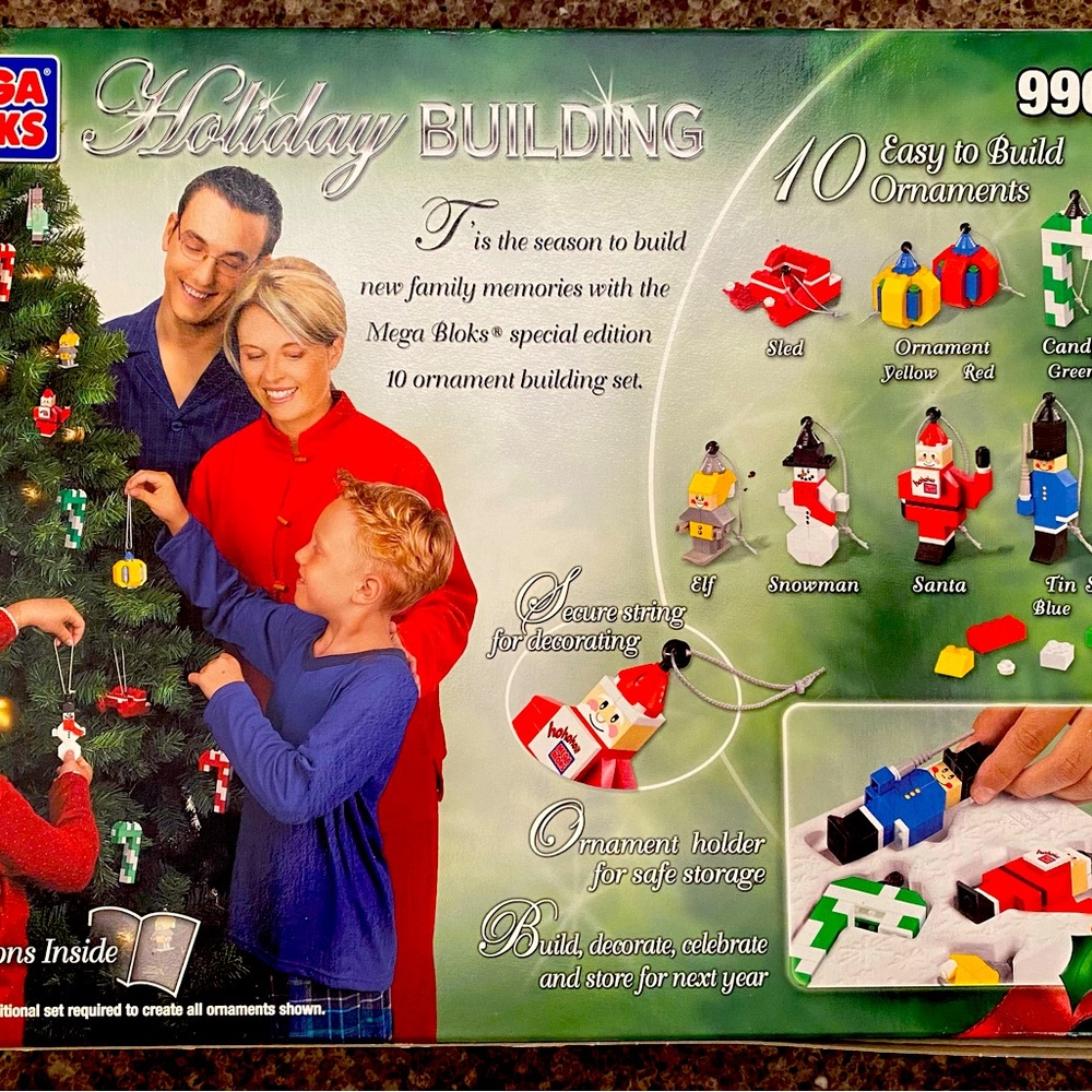 Vintage Mega Blocks Holiday Ornaments